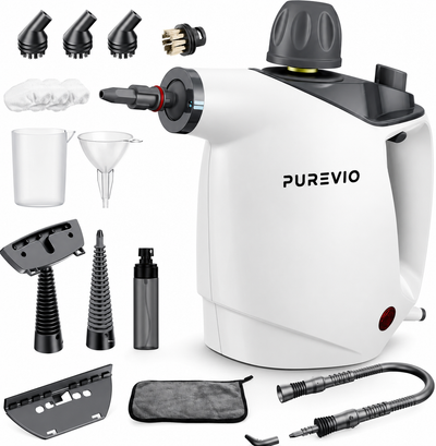 PUREVIO Handheld Steam Cleaner – 500ML & 16 Attachments