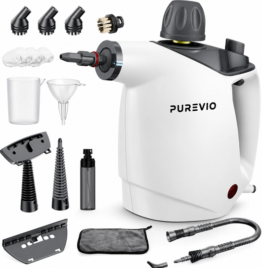 PUREVIO Handheld Steam Cleaner – 500ML & 16 Attachments