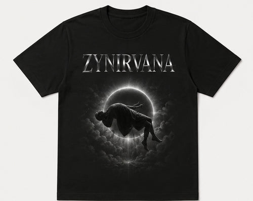 Graphic T-Shirt Floating Figure Design Black