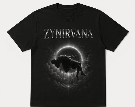 Graphic T-Shirt Floating Figure Design Black
