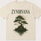 Graphic T-Shirt Bonsai Nature Design Cream/White